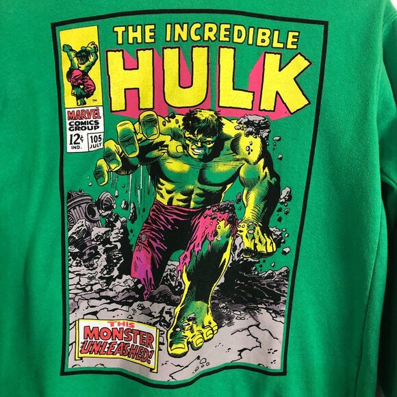 Incredible Hulk Marvel Comics Graphic Sweatshirt Sz Small This Monster Unleashed - Picture 2 of 7